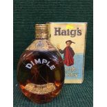 A bottle of Haig Dimple whiskey in presentation box