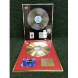 Two 'gold' and 'silver' discs in presentation frames for Thin Ice 2 and Foster and Allan.
