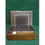 A Victorian mahogany brass bound writing box