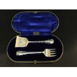 A cased silver Christening set, Henry Wigfull,