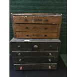 Two early 20th century index chests