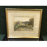 Thomas Swift Hutton : Corbridge, watercolour, signed, dated 1891, framed.