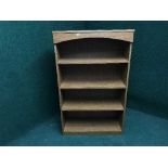 A set of oak effect open shelves