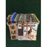 Two boxes of LP records, 45's, - Frank Sinatra, The Wurzels,