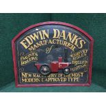 A wooden wall plaque - Edwin Danks,