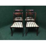 A set of four mahogany Regency style chairs