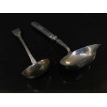 A silver fiddle pattern ladle, Glasgow 1824,