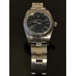A Lady's Stainless Steel Rolex Oyster Perpetual Wristwatch, on stainless steel Rolex bracelet,