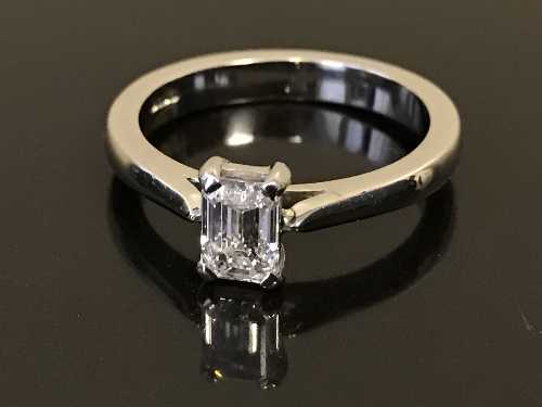 A platinum diamond solitaire ring,