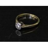 An 18ct gold diamond solitaire ring