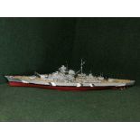 A large remote controlled scale model of a German battle ship