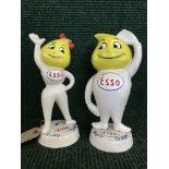 A pair of cast metal Esso money banks (2)