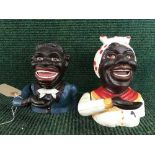 Two novelty cast metal money banks (2)