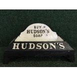 A cast metal Hudson's soap dish