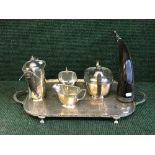 An EPNS four piece tea service,