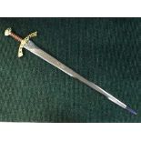 A gilt handled ornamental sword - Lancelot