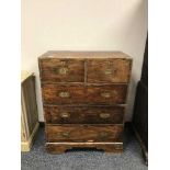 A 19th century style five drawer campaign chest