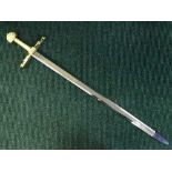 A gilt handled ornamental long sword