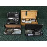 Four cased precision measures by Moore and Wright,