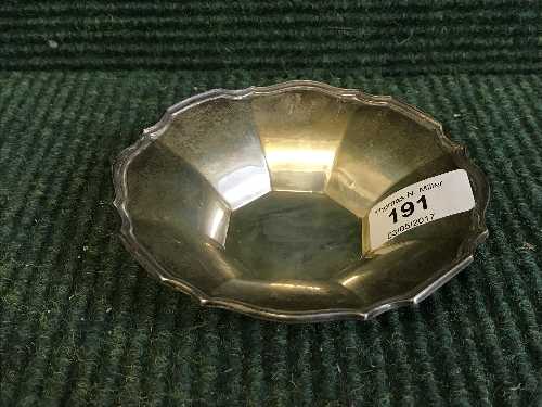 A sterling silver dish
