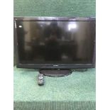 A Panasonic Viera 37 inch LCD TV and remote