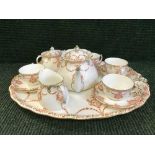 A eleven piece Royal Crown Derby tea set for four, No.