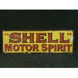 A enamel Shell sign 'Shell Motor Spirit'