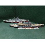 Two large model battleships