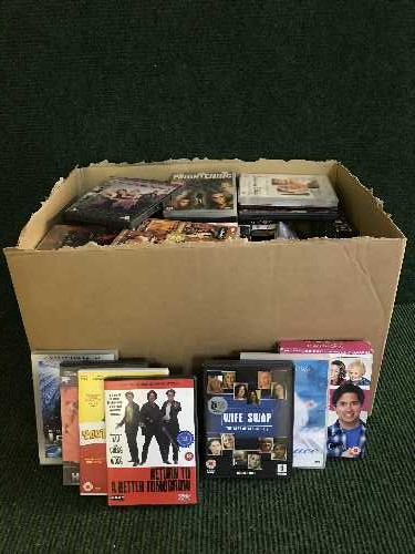 A large box of dvds