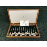 The Birmingham Mint, The Apostle Spoons, thirteen sterling silver spoons, boxed with certificate.