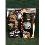 A boxed collector's edition Louis Armstrong animated figure and a James Brown boxed animated figure