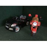 A child's ride on motorbike and car