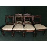 A set of ten Edwardian mahogany dining chairs