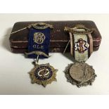 Two silver Royal Order of Buffaloes medals, on ribbons with suspender,
