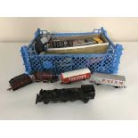 Two boxes of Hornby track,