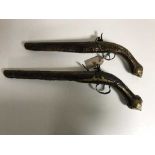 A 19th century style flintlock pistol,