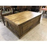 An antique pine table box