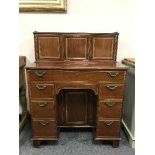 A late Victorian inlaid mahogany lady's writing desk
