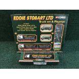 An Eddy Stobart die cast truck set and play mats,