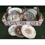 Two boxes of collector's plates,