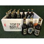 A box of eighteen bottles of Toon ale and Newcastle Brown ale including Alan Shearer testimonials