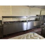 Two commercial stainless steel baine marie counters