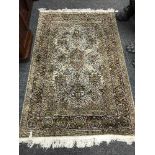 A fine Kashmir rug with silk pile
