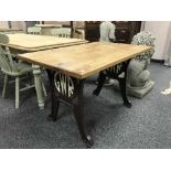 A pub table with original GWR cast metal supports