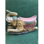 A hardwood child's rocking toy (Elephant)