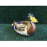 A Royal Crown Derby mallard duck paperweight