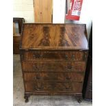 A mahogany Queen Anne style writing bureau