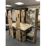 An impressive drift wood dining table, length 150 cm,