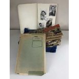 A box of collection of scarp books, Hollywood photo albums, magazines,