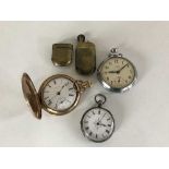 A cased Waltham pocket watch together with a Smiths Empire pocket watch,